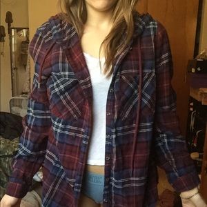 Hooded flannel